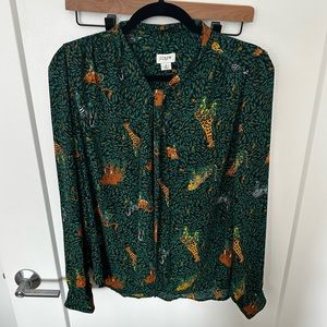 Jcrew Wild Animals Tie Top